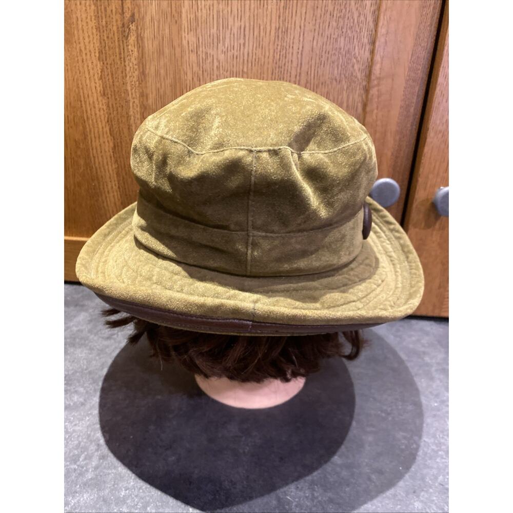 Vintage Betmar Women's Bucket Hat Green Made In Italy OSFA BOHO Fashion - Picture 5 of 8